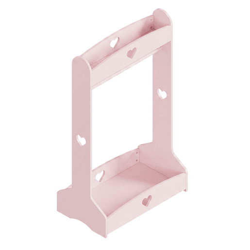 Bengaleiro infantil Haandsvanssad con compartimento aberto126x73x43cm Rosa en.casa