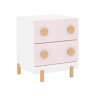 Mesa de cabeceira infantil Vaarentaa 2 gavetas 47x40x35 cm BrancoCotton Candy en.casa