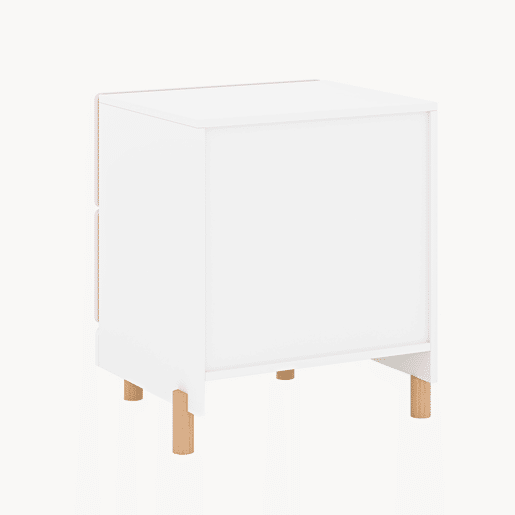 Mesa de cabeceira infantil Vaarentaa 2 gavetas 47x40x35 cm BrancoCotton Candy en.casa