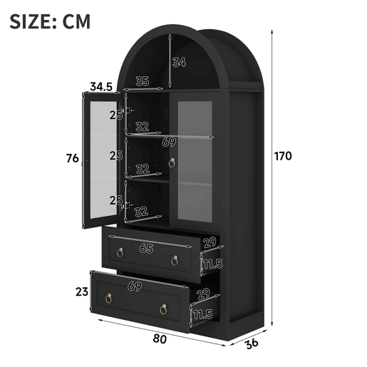 Armário de cozinha de painel de partículas com 2 portas e 2 gavetas,preto Armário de cozinha de painel de partículas com 2 portas e 2 gavetas,preto