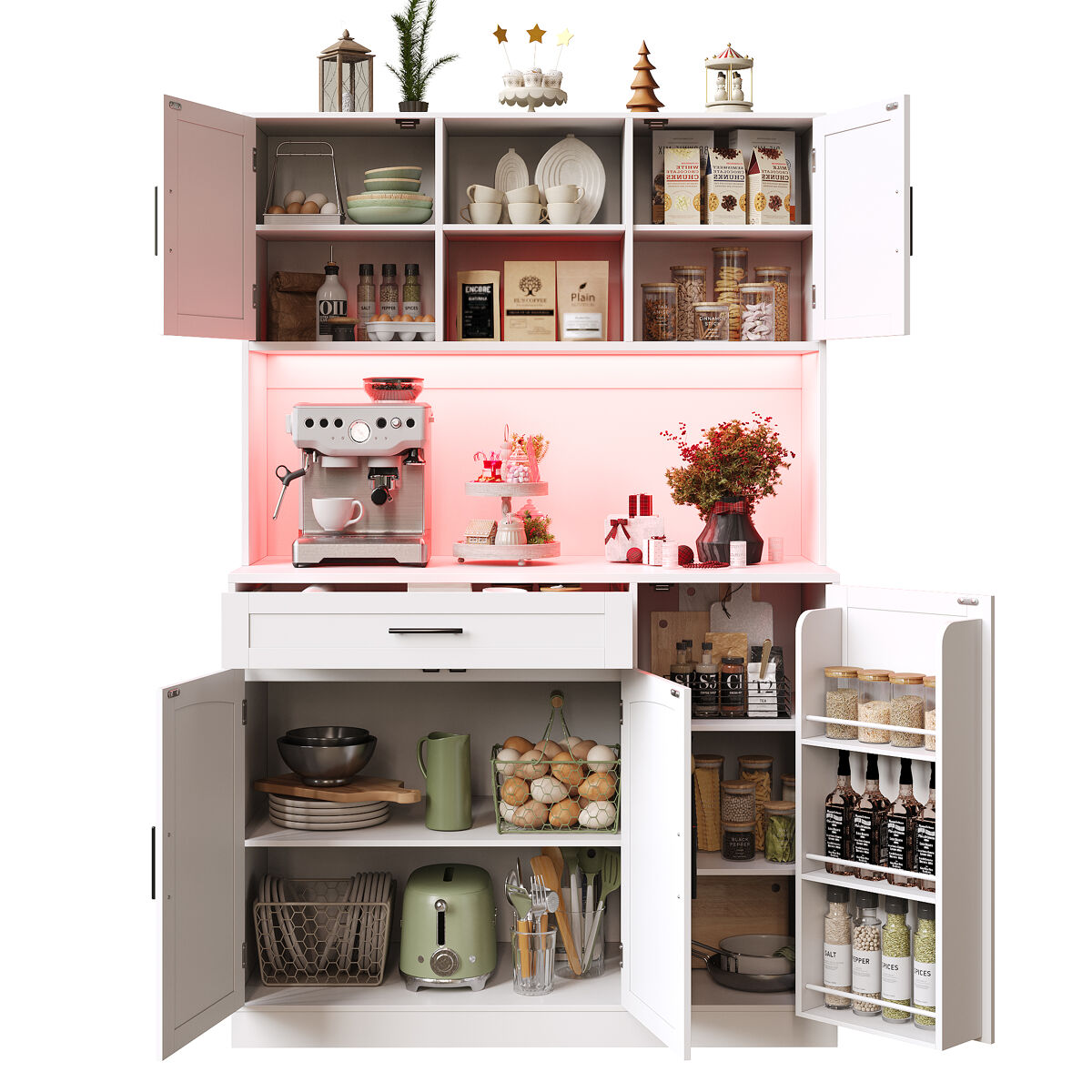 Armario de cocina con 5 puertas y 1 cajón
