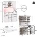Armario de cocina con 5 puertas y 1 cajón Armario de cocina con 5 puertas y 1 cajón Blanco