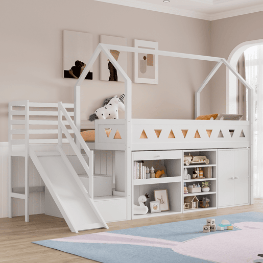 Cama de criança,cama alta de madeira maciça 90x200 cm,branco Cama de criança,cama alta de madeira maciça 90x200 cm,branco
