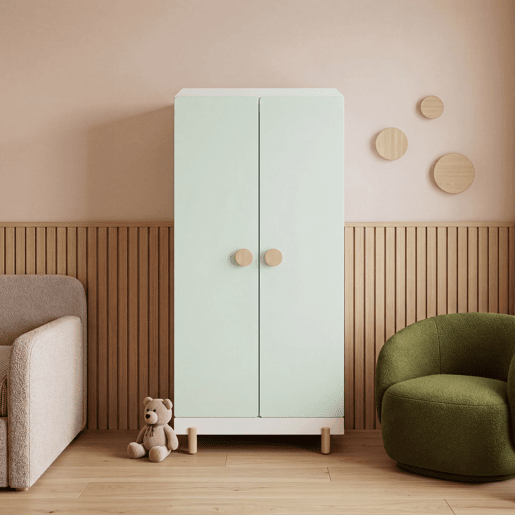 Roupeiro infantil Vaarentaa 126x60x41 cm BrancoVerde-menta en.casa Roupeiro infantil Vaarentaa 126x60x41 cm BrancoVerde-menta en.casa