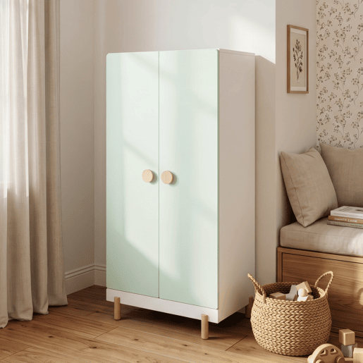 Roupeiro infantil Vaarentaa 126x60x41 cm BrancoVerde-menta en.casa Roupeiro infantil Vaarentaa 126x60x41 cm BrancoVerde-menta en.casa