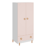 Roupeiro infantil Vaarentaa com gaveta 126x60x41 cm BrancoCotton Candy en.casa