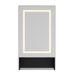 Armario con espejo. Pantalla LED, compartimentos de almacenamiento Armario con espejo. Pantalla LED, compartimentos de almacenamiento Negro