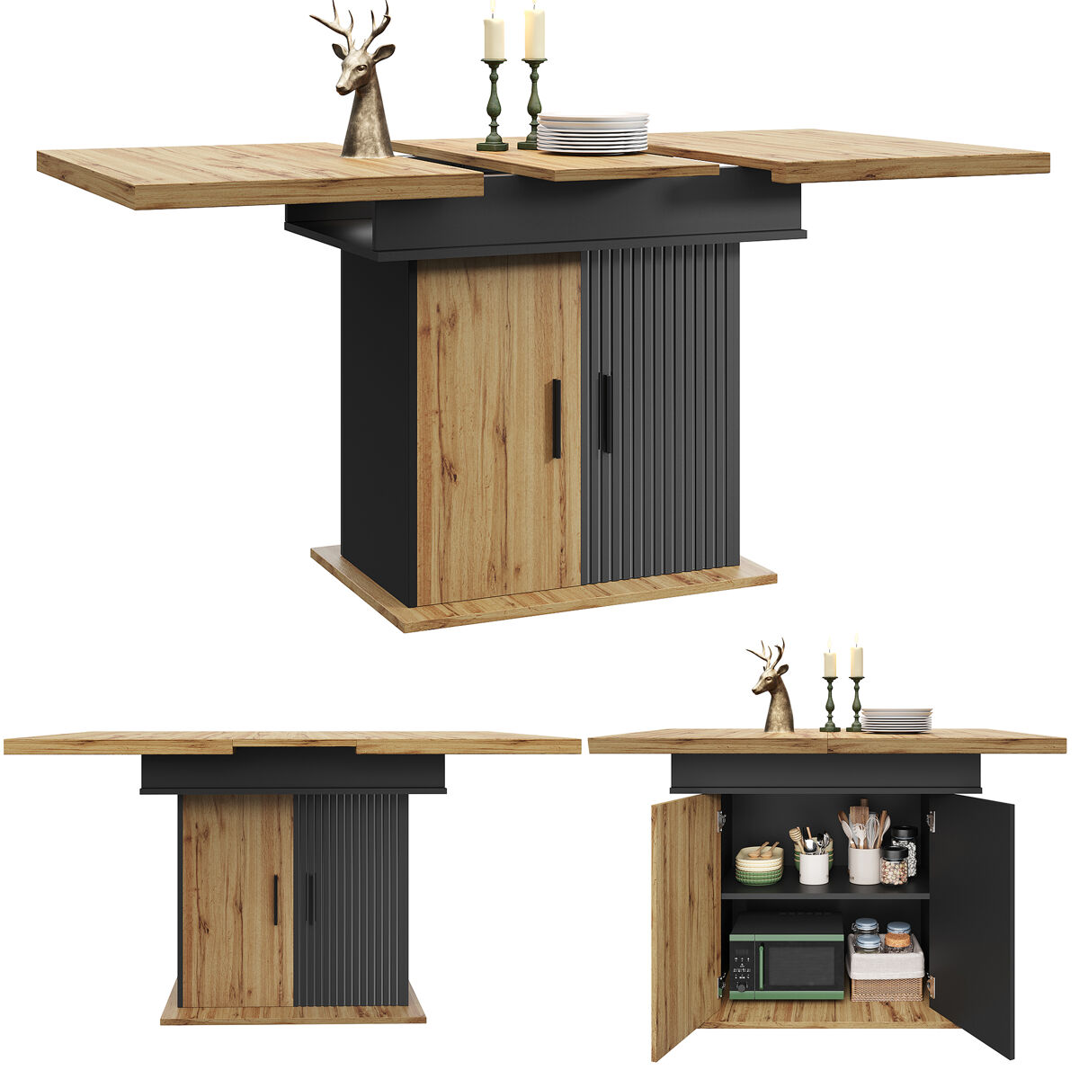 Mesa de comedor extensible rectangular