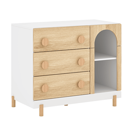 Cómoda infantil Vaarentaa com 3 gavetas + 2 compartimentos 79x41x66 cm BrancoEfeito carvalho en.casa Cómoda infantil Vaarentaa com 3 gavetas + 2 compartimentos 79x41x66 cm BrancoEfeito carvalho en.casa