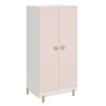 Roupeiro infantil Vaarentaa 2 portas 126x60x41 cm BrancoCotton Candy en.casa