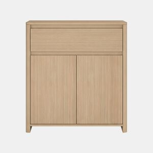 Armário auxiliar Takranmaa com 2 portas y gaveta 88x79x39 Carvalho en.casa