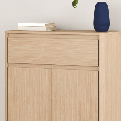 Armário auxiliar Takranmaa com 2 portas y gaveta 88x79x39 Carvalho en.casa Armário auxiliar Takranmaa com 2 portas y gaveta 88x79x39 Carvalho en.casa