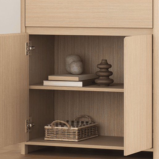 Armário auxiliar Takranmaa com 2 portas y gaveta 88x79x39 Carvalho en.casa Armário auxiliar Takranmaa com 2 portas y gaveta 88x79x39 Carvalho en.casa