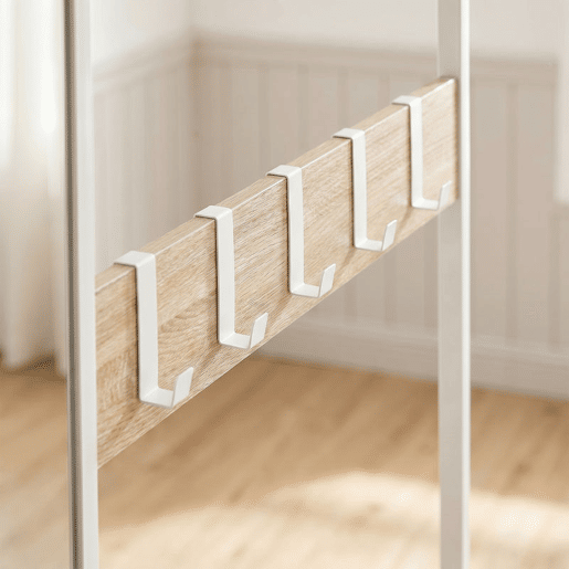 HOMCOM Móvel Cabide de Entrada 4 em 1 Móvel de Entrada com Banco Sapateira Espelho 8 Ganchos e Estrutura Metálica Estilo Moderno para Entrada Corredor 98x36x185 cm Madeira HOMCOM Móvel Cabide de Entrada 4 em 1 Móvel de Entrada com Banco Sapateira Espelho 8 Ganchos e Estrutura Metálica Estilo Moderno para Entrada Corredor 98x36x185 cm Madeira