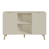 Aparador Nand 2 portas e 2 compartimentos 120x40x76 cm Cor areia en.casa