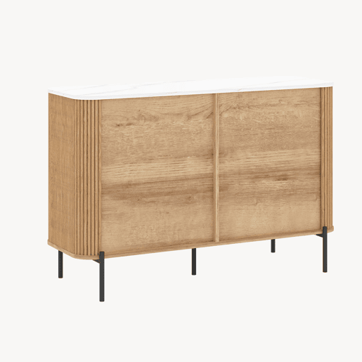 Cómoda Kokunse com 6 gavetas 120x42x78 cm Carvalho en.casa Cómoda Kokunse com 6 gavetas 120x42x78 cm Carvalho en.casa