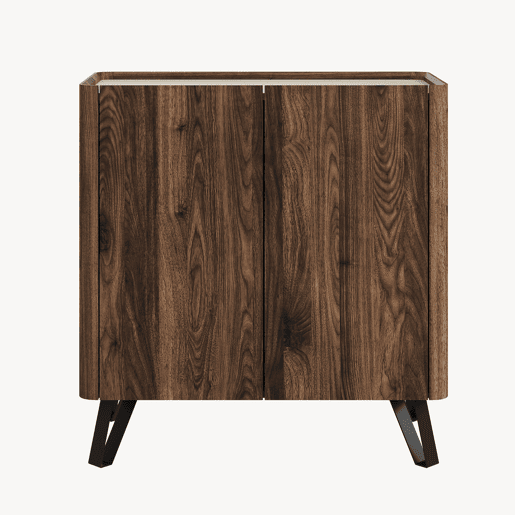 Aparador Trorlon 2 portas 83x80x40 cm NogueiraTravertino en.casa