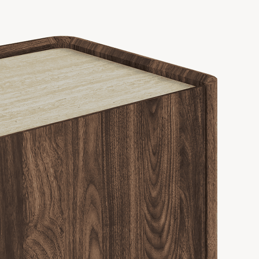 Aparador Trorlon 2 portas 83x80x40 cm NogueiraTravertino en.casa