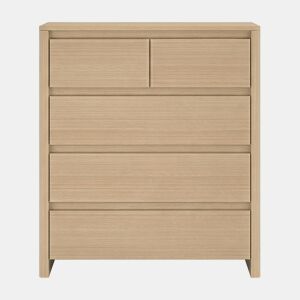Cómoda Takranmaa 5 gavetas 79x39x90cm Carvalho en.casa