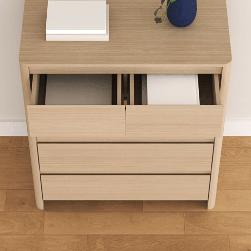 Cómoda Takranmaa 5 gavetas 79x39x90cm Carvalho en.casa