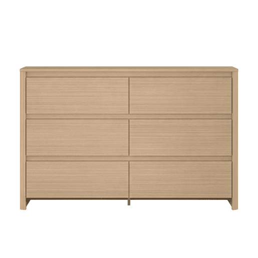 Cómoda Takranmaa 6 gavetas 120x39x77cm Carvalho en.casa Cómoda Takranmaa 6 gavetas 120x39x77cm Carvalho en.casa