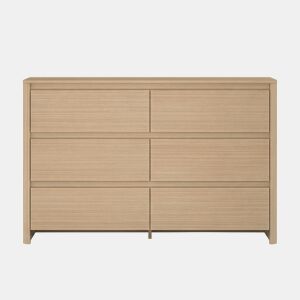 Cómoda Takranmaa 6 gavetas 120x39x77cm Carvalho en.casa
