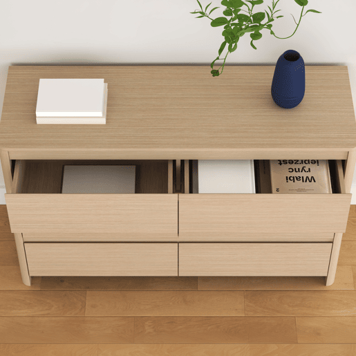 Cómoda Takranmaa 6 gavetas 120x39x77cm Carvalho en.casa Cómoda Takranmaa 6 gavetas 120x39x77cm Carvalho en.casa