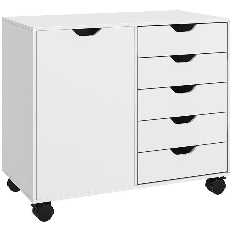 Cajonera de Escritorio MDF, Melmaina de Madera HOMCOM