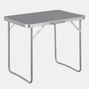Mesa dobrável 70 x 50 cm - portátil, ultraleve, multifuncional, para acampamento e pesca - cinzenta