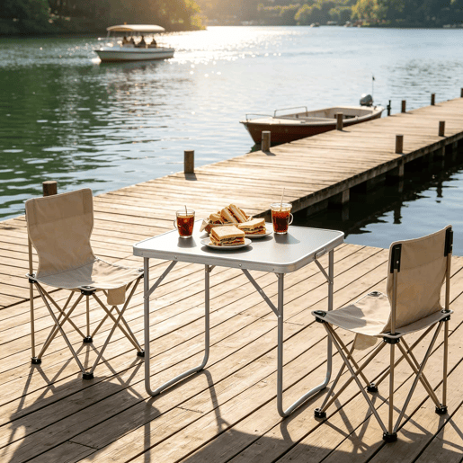 Mesa dobrável 70 x 50 cm - portátil, ultraleve, multifuncional, para acampamento e pesca - cinzenta Mesa dobrável 70 x 50 cm - portátil, ultraleve, multifuncional, para acampamento e pesca - cinzenta