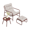 Conjunto de mobiliário de jardim Trerdfjoa 3 pcs. aço Tons de ferrugem  Cinzento en.casa