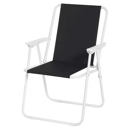 Cadeira de jardim dobrável - Leve, portátil, ideal para acampar e para o exterior - Preta Cadeira de jardim dobrável - Leve, portátil, ideal para acampar e para o exterior - Preta