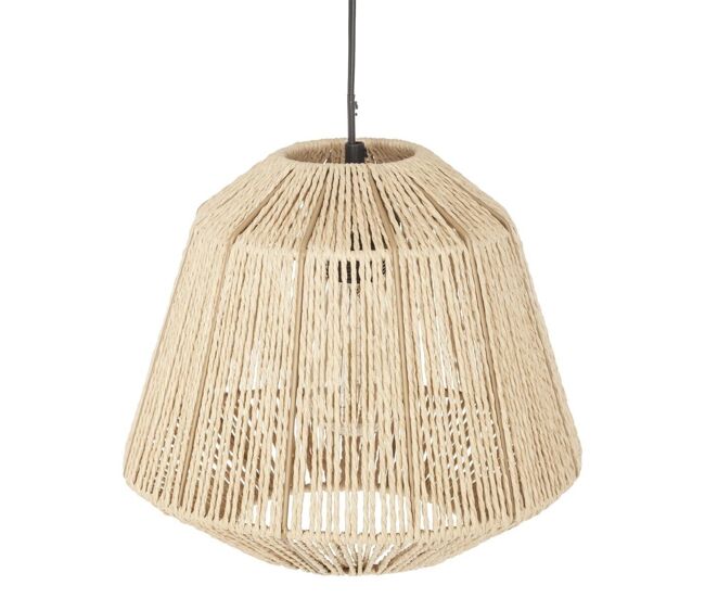 Lámpara de techo de suspensión cuerda jily ø29x23,8cm color beige