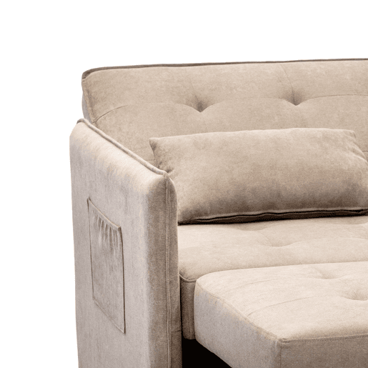 Sofá-cama Nasya Bege 183 x 96 x 119 cm