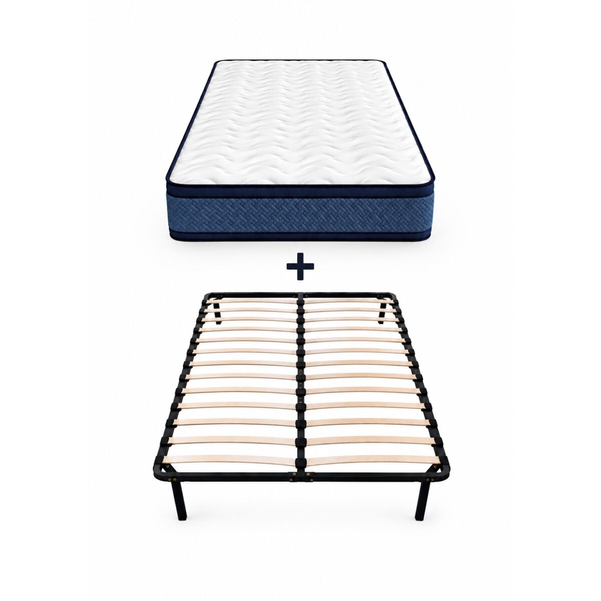 Pack descanso 160x200 con somier multilaminas y colchón grand bleu