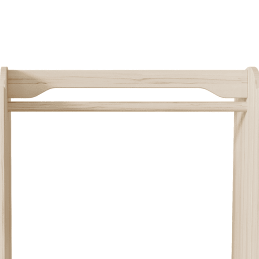 Armário infantil 110x39x110 cm - cabide e 4 prateleiras, arrumação, madeira natural