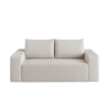 Sofá modular em veludo de 180 cm - 2 lugares, assento profundo, compacto - Branco creme