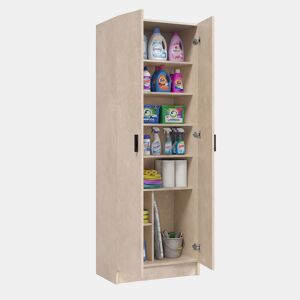 Armário de 2 portas, 60 x 180 cm, Multi Useful Microcemento Beige 60 x 180 x 37 cm