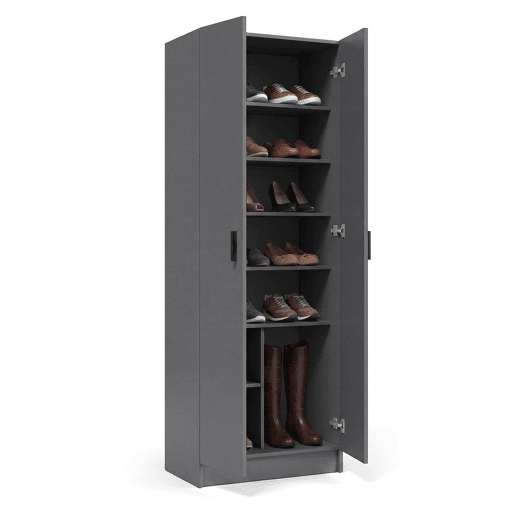 Armário de 2 portas, 60 x 180 cm, Multi Useful Gris Grafito 60 x 180 x 37 cm Armário de 2 portas, 60 x 180 cm, Multi Useful Gris Grafito 60 x 180 x 37 cm