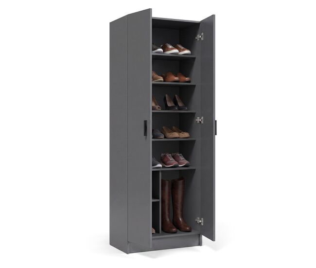 Armario de 2 puertas en gris grafito 60x180 cm multi useful