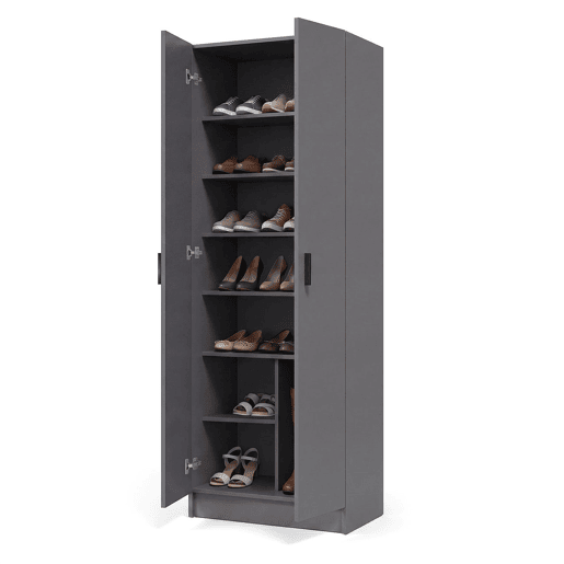 Armário de 2 portas, 60 x 180 cm, Multi Useful Gris Grafito 60 x 180 x 37 cm Armário de 2 portas, 60 x 180 cm, Multi Useful Gris Grafito 60 x 180 x 37 cm