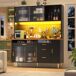 Armario de cocina con 5 puertas y 4 cajones 145 Armario de cocina con 5 puertas y 4 cajones 145 Blanco