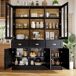 Armario de cocina con 5 puertas y 3 cajones 140 Armario de cocina con 5 puertas y 3 cajones 140 Negro