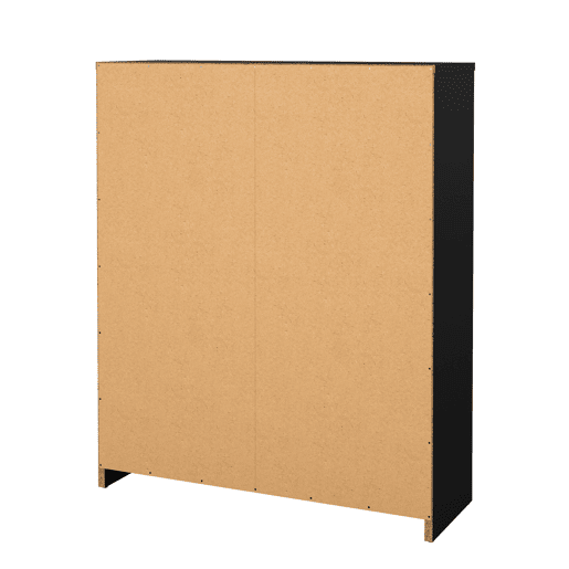 Adaja Sapateira 2 Portas Basculantes Matt Black 71x24x86 cm  Móvel Sapateira Moderno com 2 Compartimentos para Hall de Entrada, Corredor ou Quarto