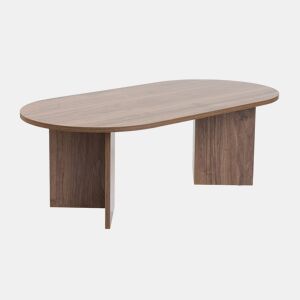 Well Home Mesa de Centro Mindanao 119x60x40 cm Acabamento Nogueira, Design Moderno e Elegante, Tampo de 18 mm em Melamina, Montagem Fácil