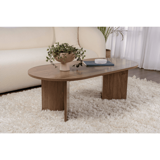 Well Home Mesa de Centro Mindanao 119x60x40 cm Acabamento Nogueira, Design Moderno e Elegante, Tampo de 18 mm em Melamina, Montagem Fácil Well Home Mesa de Centro Mindanao 119x60x40 cm Acabamento Nogueira, Design Moderno e Elegante, Tampo de 18 mm em Melamina, Montagem Fácil