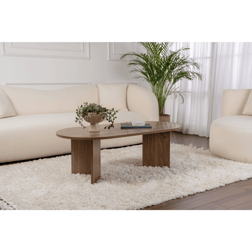 Well Home Mesa de Centro Mindanao 119x60x40 cm Acabamento Nogueira, Design Moderno e Elegante, Tampo de 18 mm em Melamina, Montagem Fácil Well Home Mesa de Centro Mindanao 119x60x40 cm Acabamento Nogueira, Design Moderno e Elegante, Tampo de 18 mm em Melamina, Montagem Fácil