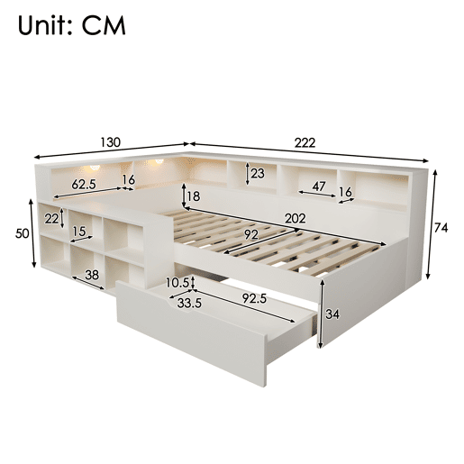 Cama juvenil,cama de solteiro de madeira maciça 90x200 cm,branco Cama juvenil,cama de solteiro de madeira maciça 90x200 cm,branco