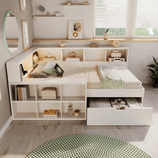 Cama juvenil,cama de solteiro de madeira maciça 90x200 cm,branco Cama juvenil,cama de solteiro de madeira maciça 90x200 cm,branco