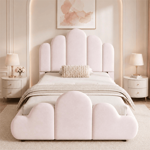 Cama juvenil,cama de solteiro de veludo 90x200 cm,rosa